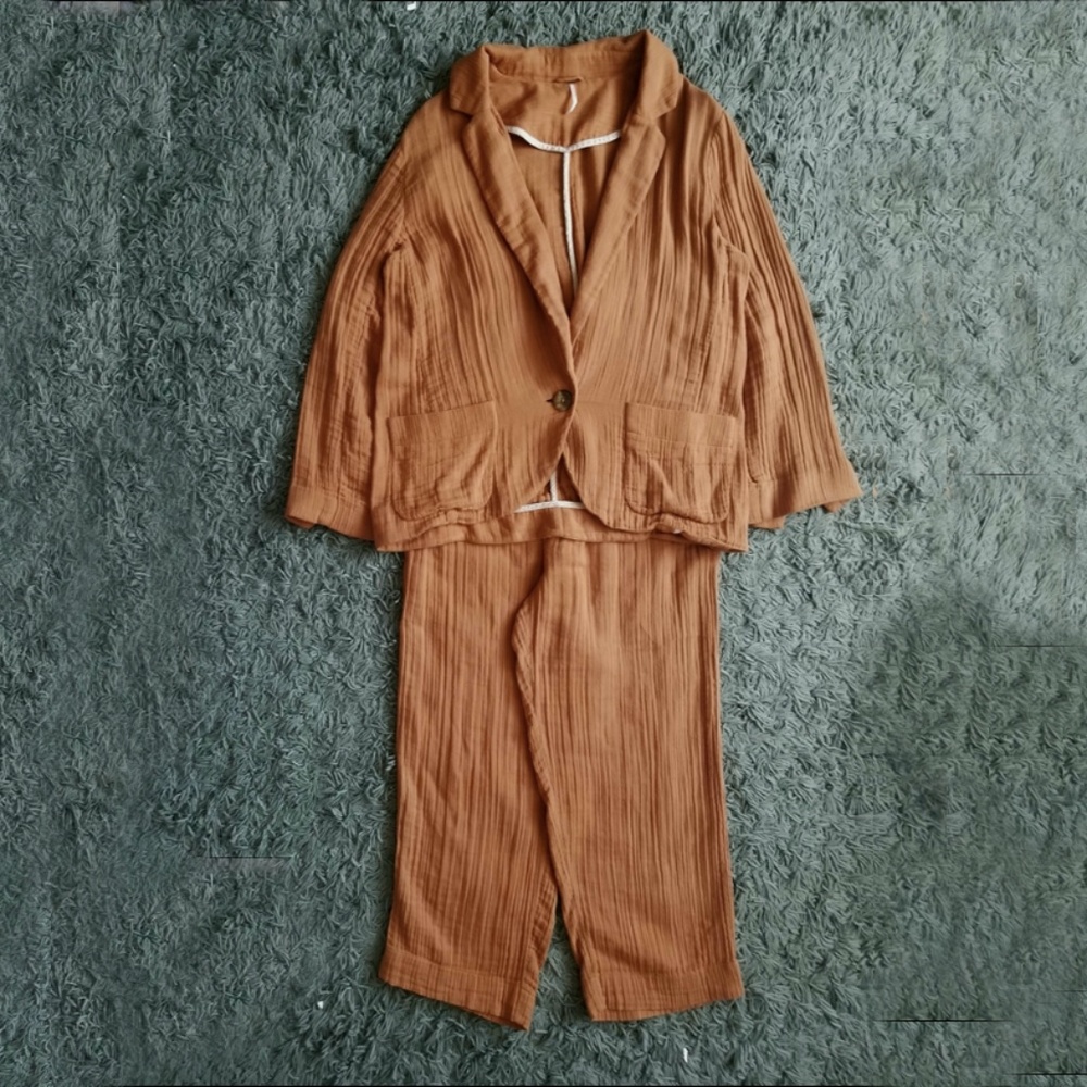 420. cotton gauze suit set